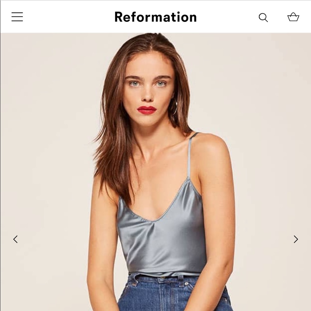 Reformation Lila Silk Camisole